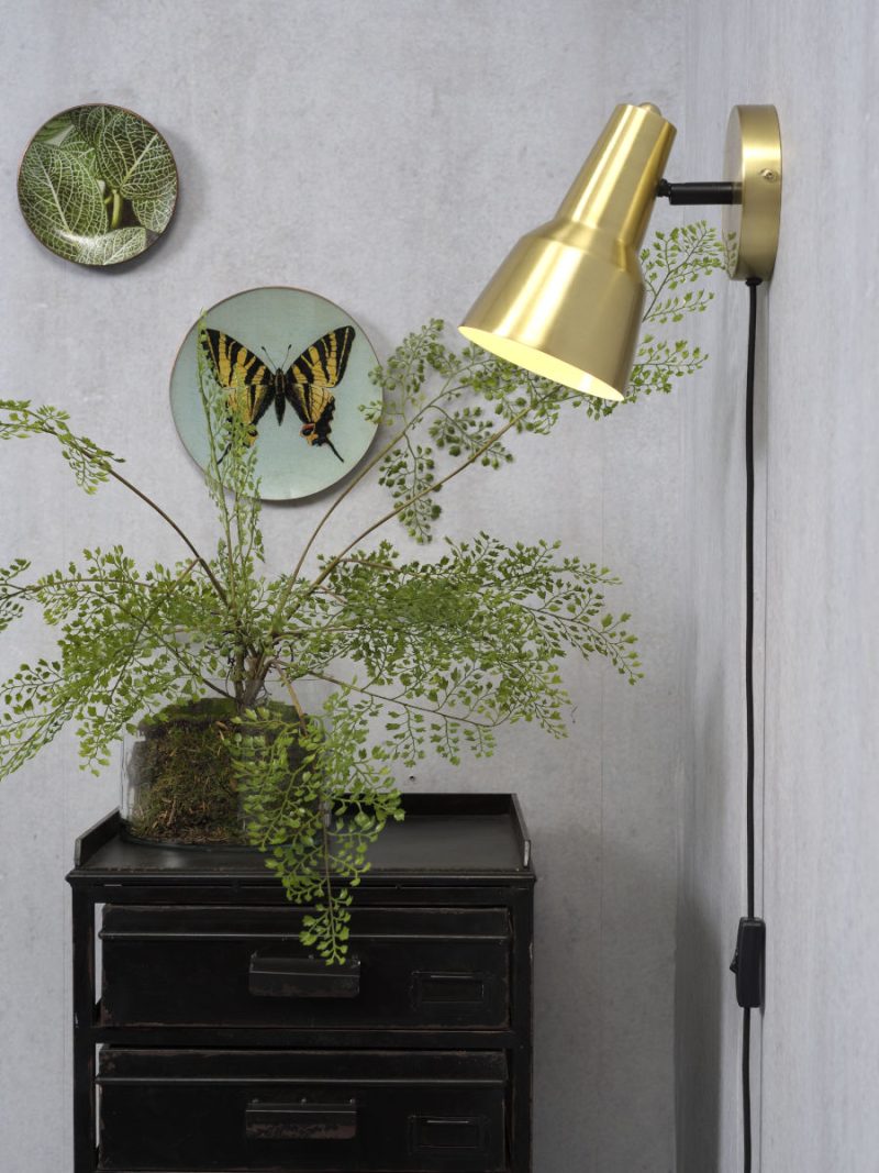 Metalen retro wandlamp goud It's About RoMi Valencia - Afbeelding 5