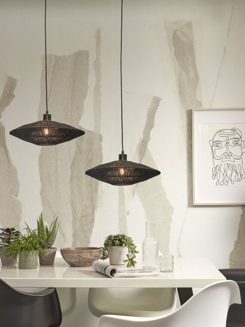 Metalen rieten zwarte hanglamp boheems GOOD&MOJO Iguazu - Afbeelding 5
