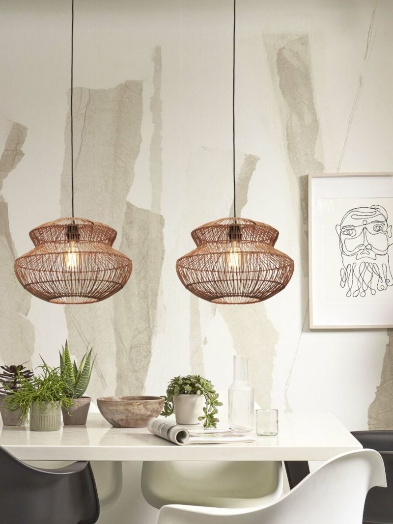 Metalen rotan naturel bohemian hanglamp GOOD&MOJO Zanzibar - Afbeelding 5