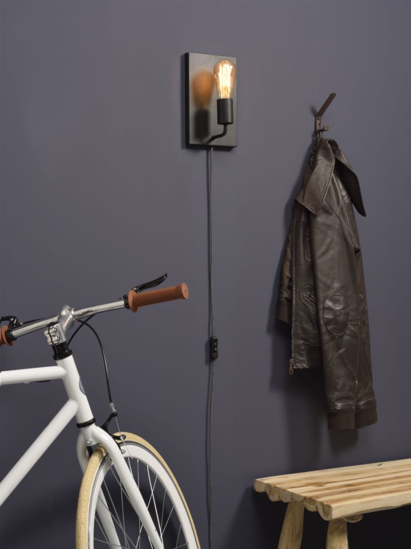 Minimalistische rechthoekige zwarte wandlamp It's About RoMi Madrid - Afbeelding 8