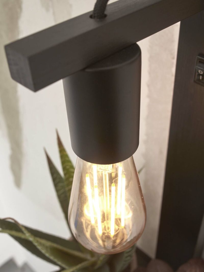 Moderne bamboe wandlamp zwart GOOD&MOJO Flores - Afbeelding 7