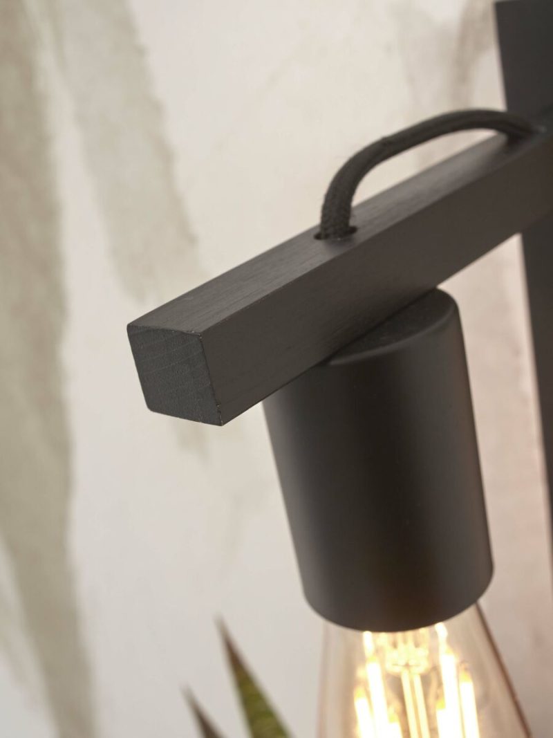 Moderne bamboe wandlamp zwart GOOD&MOJO Flores - Afbeelding 8