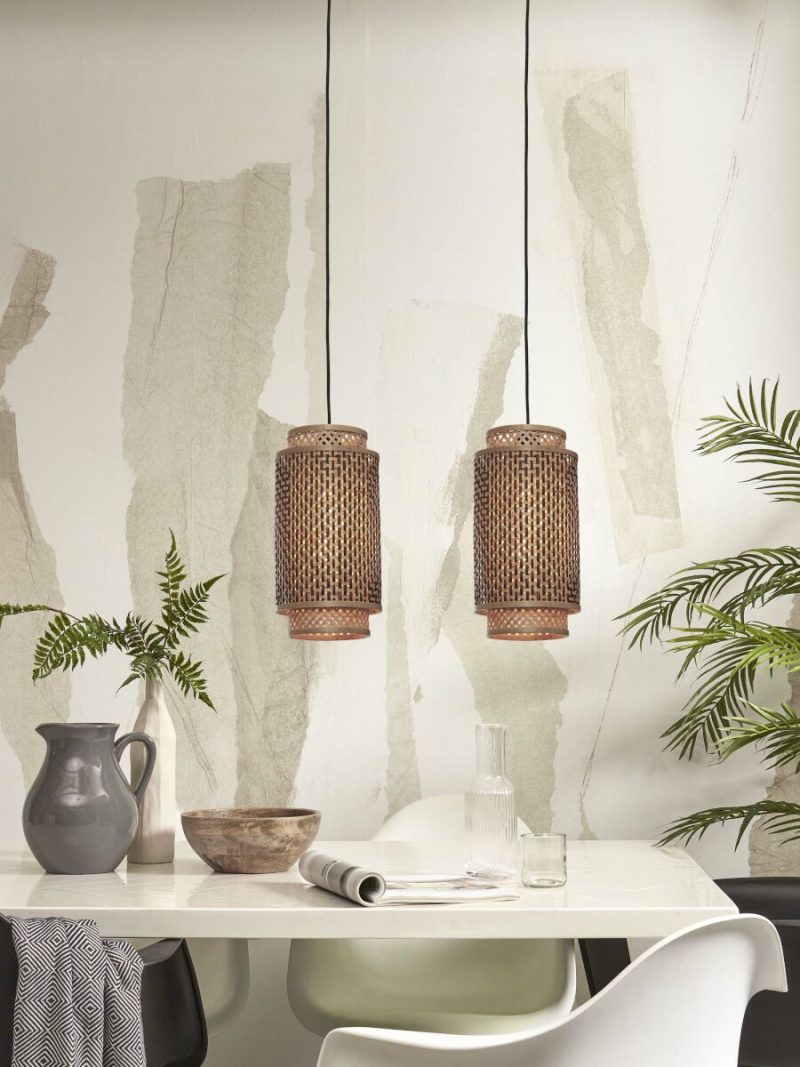 Naturel bamboe boheems hanglamp GOOD&MOJO Bhutan - Afbeelding 5
