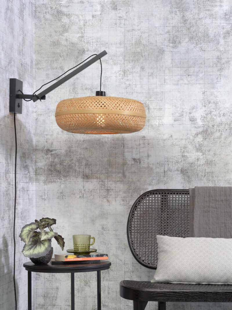 Naturel bamboe bohemian wandlamp GOOD&MOJO Palawan - Afbeelding 2