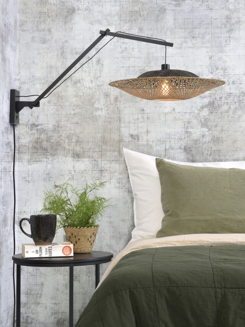 Naturel bamboe bohemian wandlamp zwart GOOD&MOJO Kalimantan - Afbeelding 5