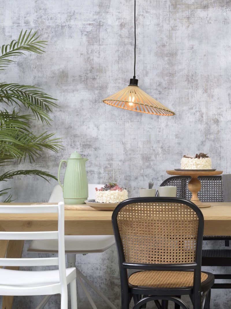 Naturel-bamboe bohemian zwarte hanglamp GOOD&MOJO Bromo - Afbeelding 2