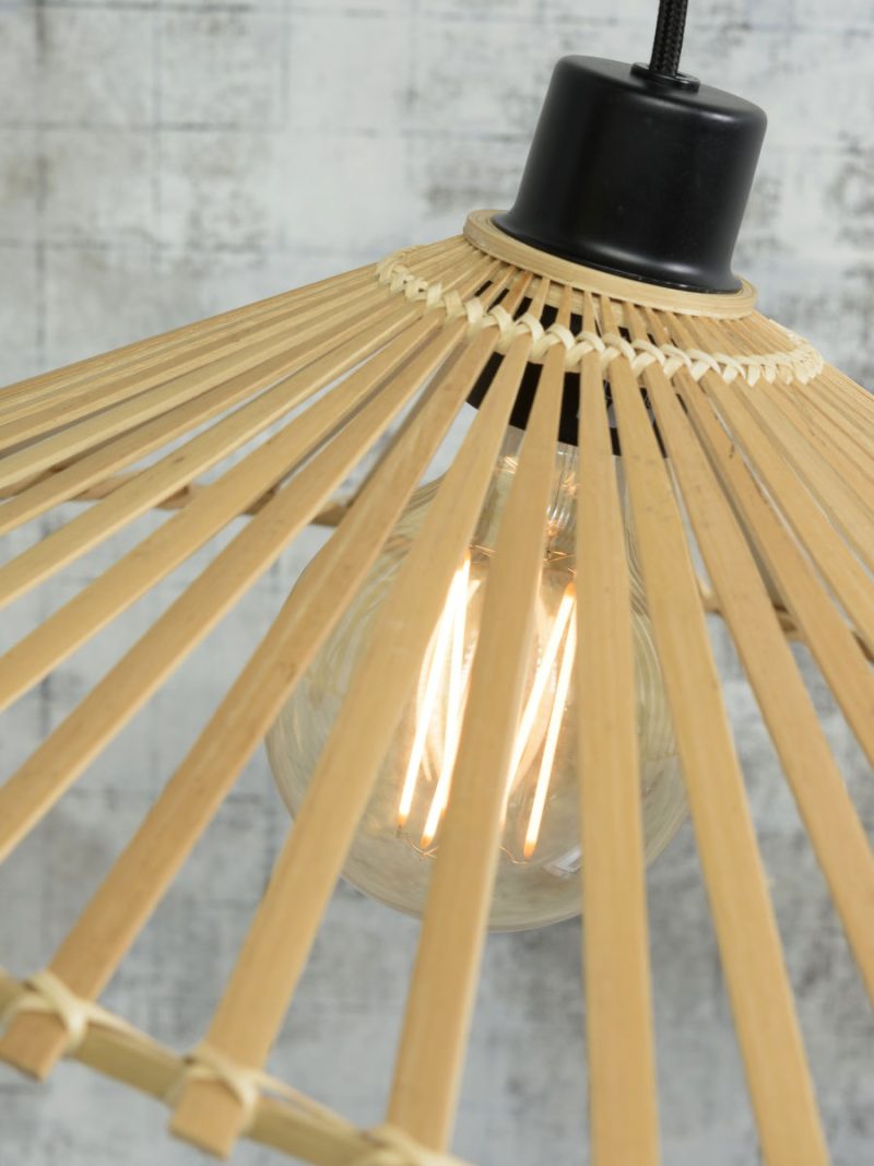 Naturel-bamboe bohemian zwarte hanglamp GOOD&MOJO Bromo - Afbeelding 6