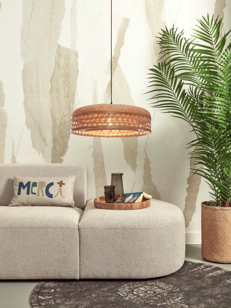 Naturel bamboe bohemien ronde hanglamp GOOD&MOJO Ubud - Afbeelding 4