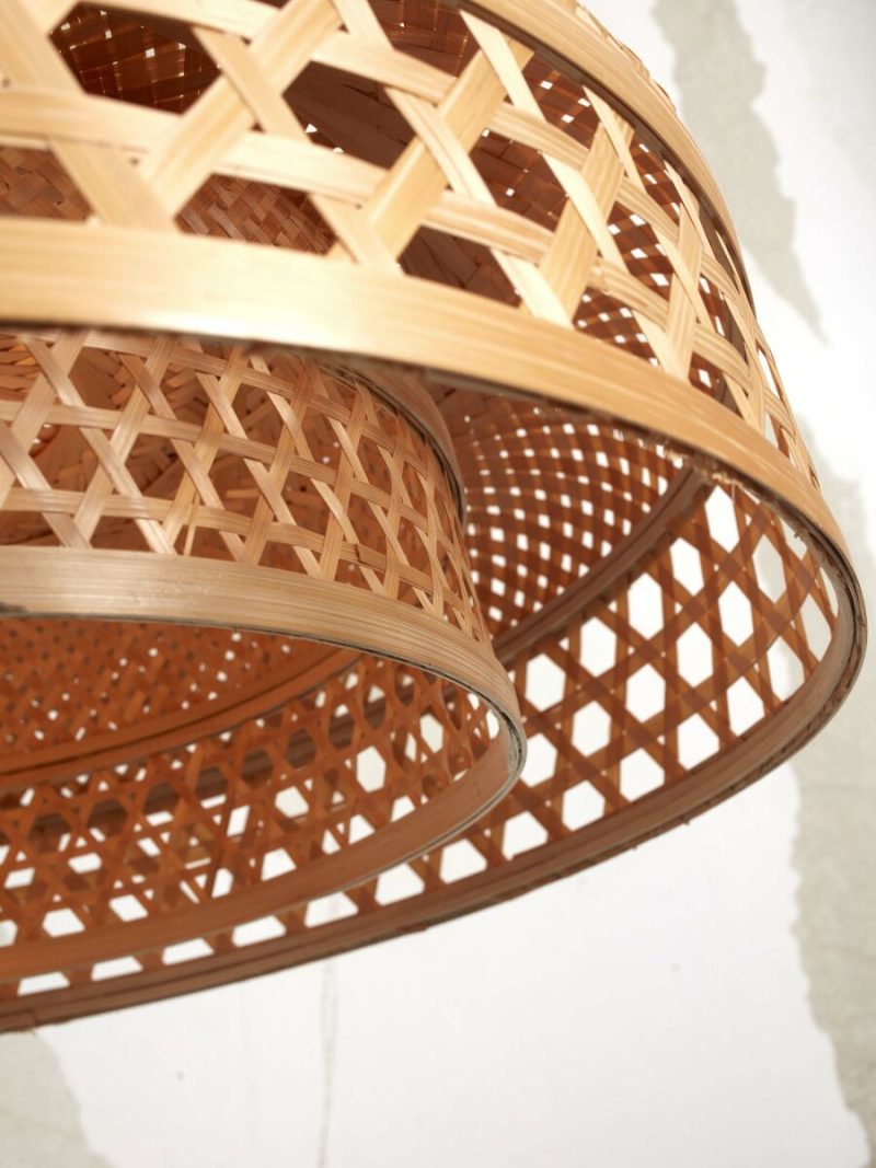 Naturel bamboe bohemien ronde hanglamp GOOD&MOJO Ubud - Afbeelding 7