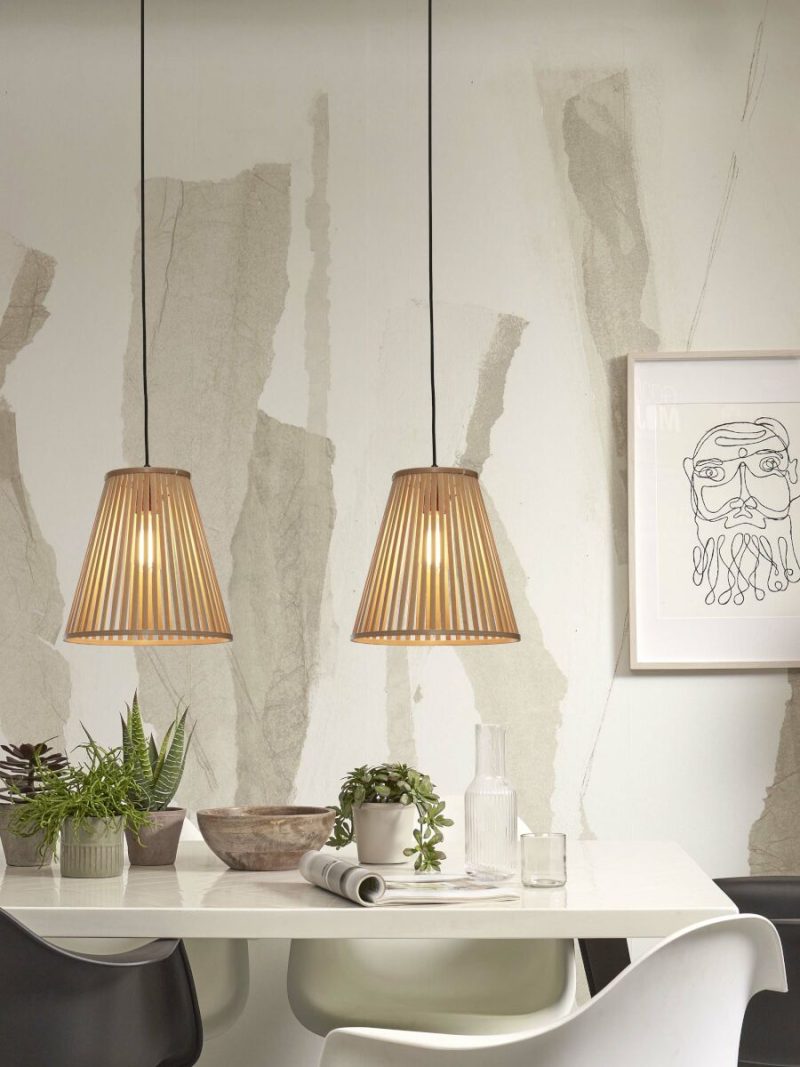Naturel bamboe hanglamp conisch GOOD&MOJO Merapi - Afbeelding 9