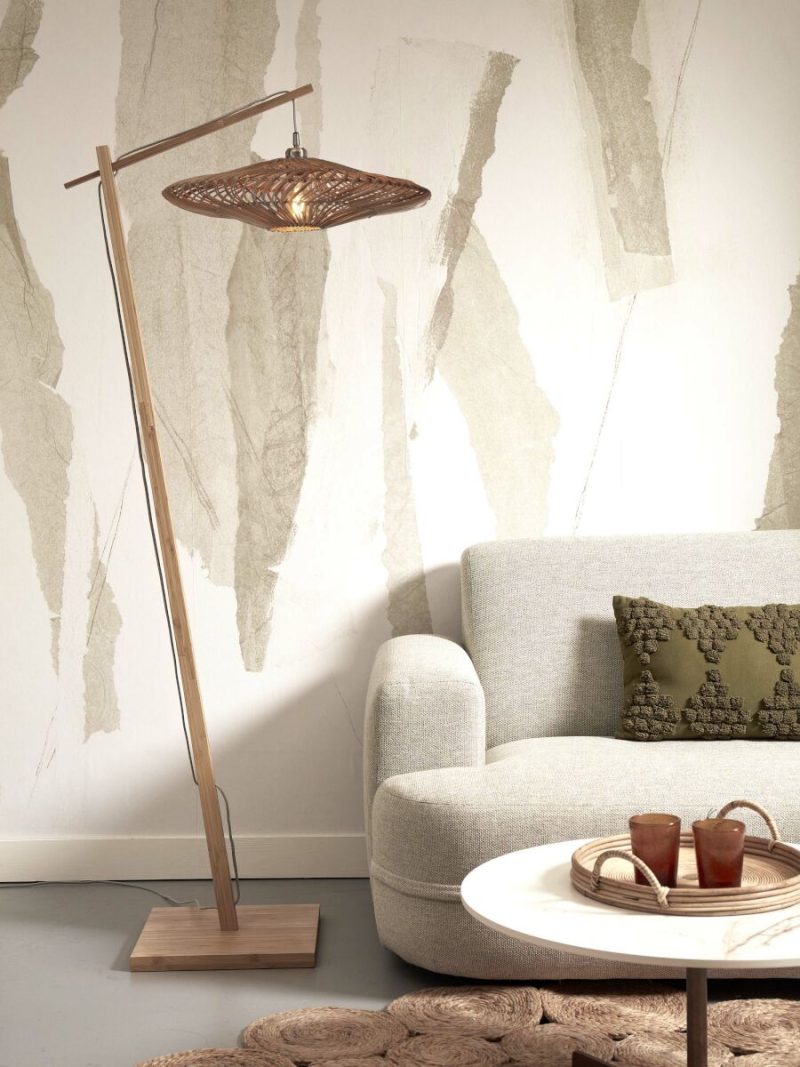 Naturel bamboe-rotan vloerlamp bohemian GOOD&MOJO Zanzibar - Afbeelding 2
