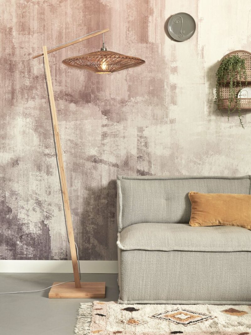 Naturel bamboe-rotan vloerlamp bohemian GOOD&MOJO Zanzibar - Afbeelding 5