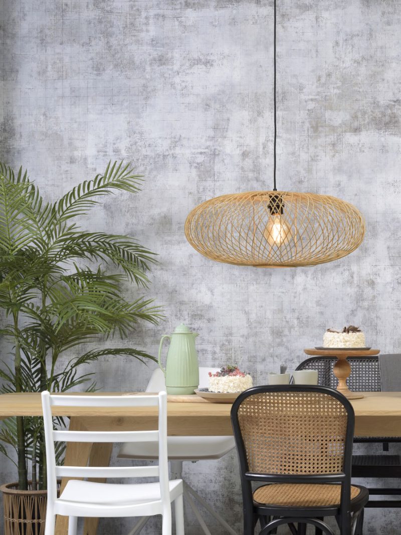Naturel-bamboe zwarte bohemian hanglamp GOOD&MOJO Cango - Afbeelding 2