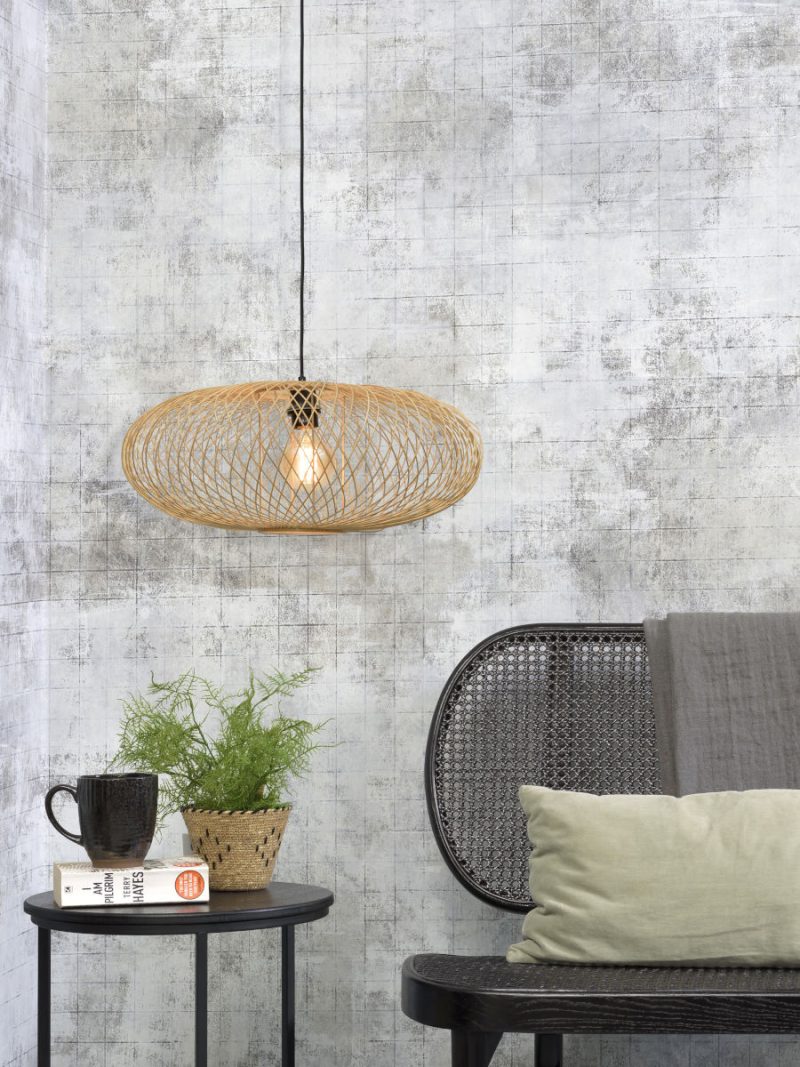 Naturel-bamboe zwarte bohemian hanglamp GOOD&MOJO Cango - Afbeelding 12