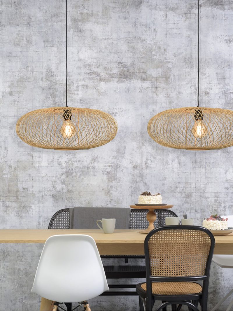Naturel-bamboe zwarte bohemian hanglamp GOOD&MOJO Cango - Afbeelding 5