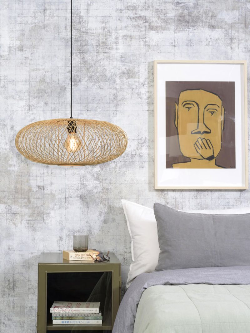 Naturel-bamboe zwarte bohemian hanglamp GOOD&MOJO Cango - Afbeelding 10