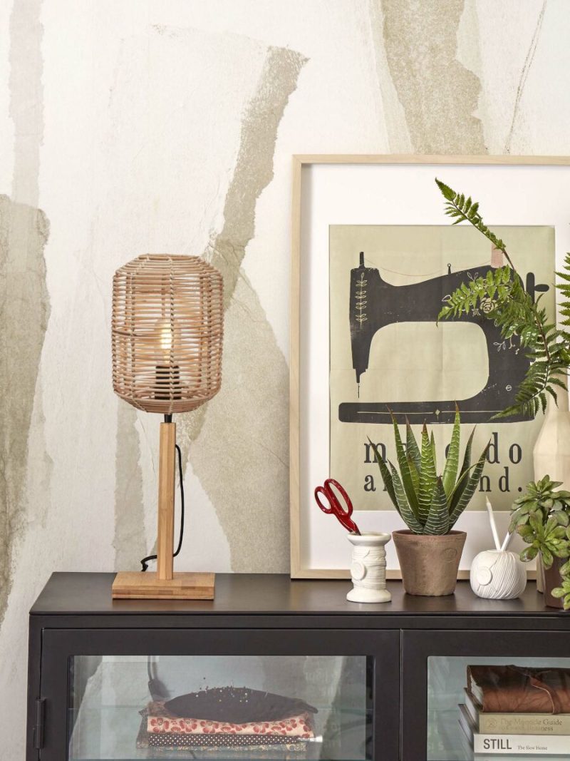 Naturel bohemian bamboe rotan tafellamp GOOD&MOJO Tanami - Afbeelding 5