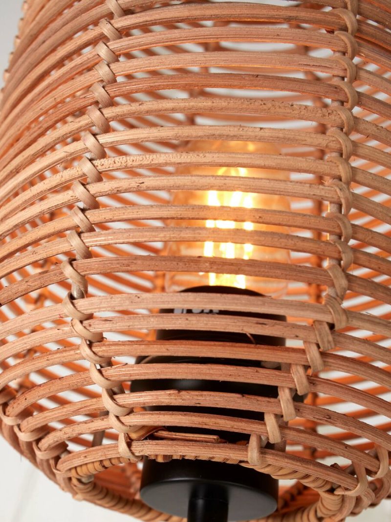 Naturel bohemian bamboe rotan tafellamp GOOD&MOJO Tanami - Afbeelding 7