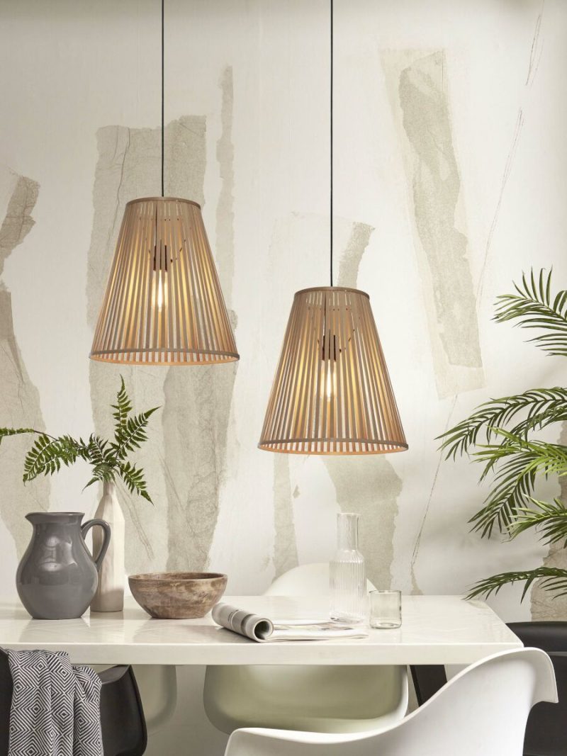 Naturel conische hanglamp bamboe L GOOD&MOJO Merapi - Afbeelding 5