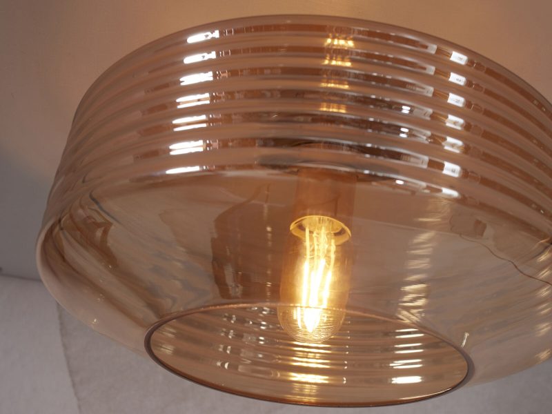 Naturel glazen metalen plafonnière klassiek It's About RoMi Verona - Afbeelding 4