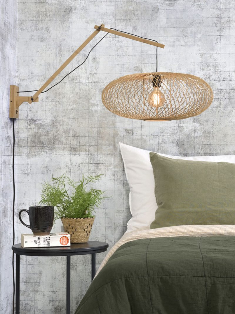 Naturel-naturel wandlamp gevlochten GOOD&MOJO Cango - Afbeelding 5