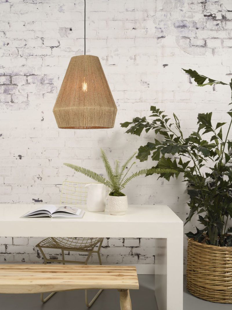 Naturel-rieten hanglamp bohemian zwart GOOD&MOJO Iguazu - Afbeelding 2