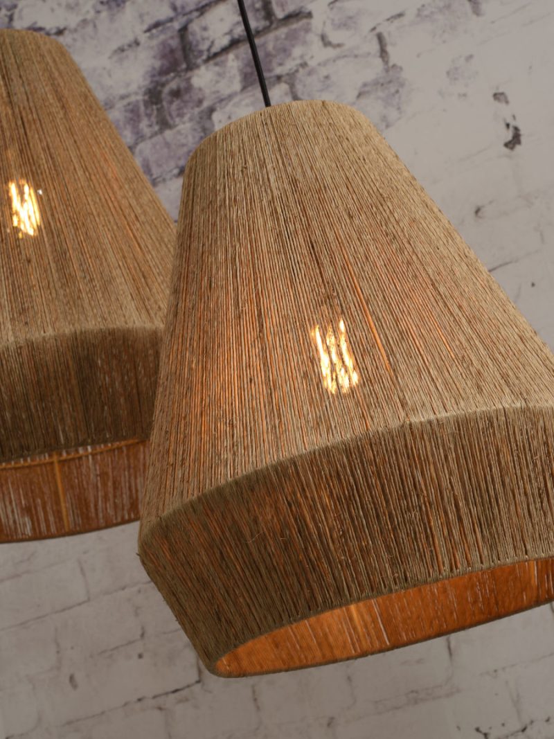 Naturel-rieten hanglamp bohemian zwart GOOD&MOJO Iguazu - Afbeelding 9
