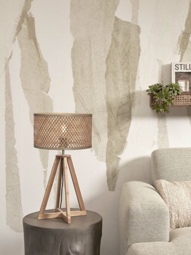 Naturel ronde bohemian tafellamp GOOD&MOJO Java - Afbeelding 2