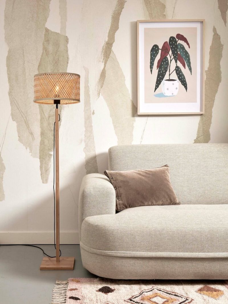 Naturel ronde bohemian vloerlamp GOOD&MOJO Java - Afbeelding 2