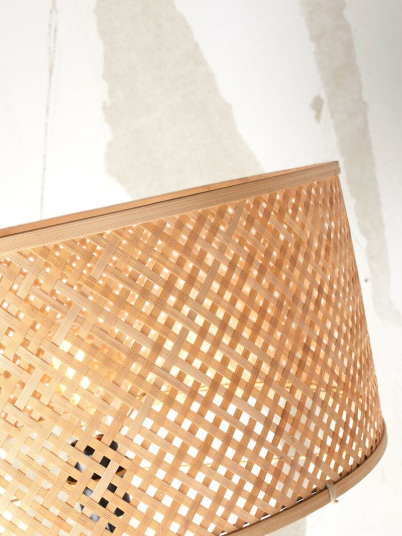 Naturel ronde bohemian vloerlamp GOOD&MOJO Java - Afbeelding 3