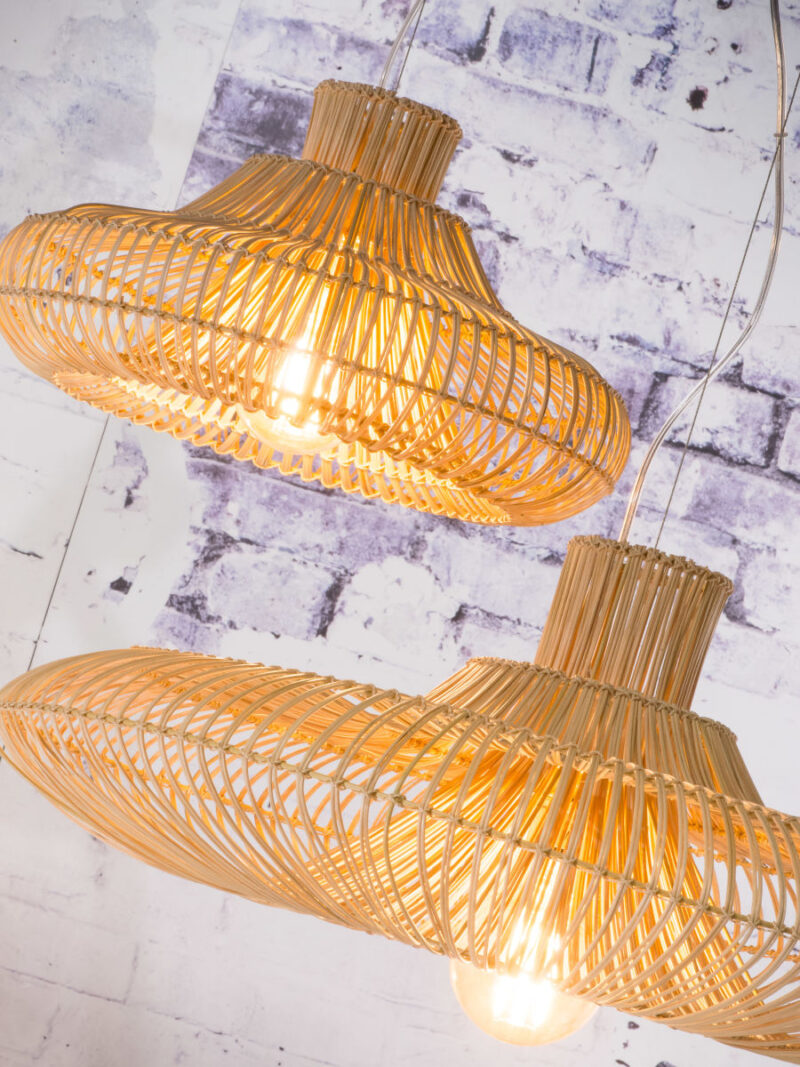 Naturel rotan bohemian hanglampen GOOD&MOJO Kalahari - Afbeelding 4