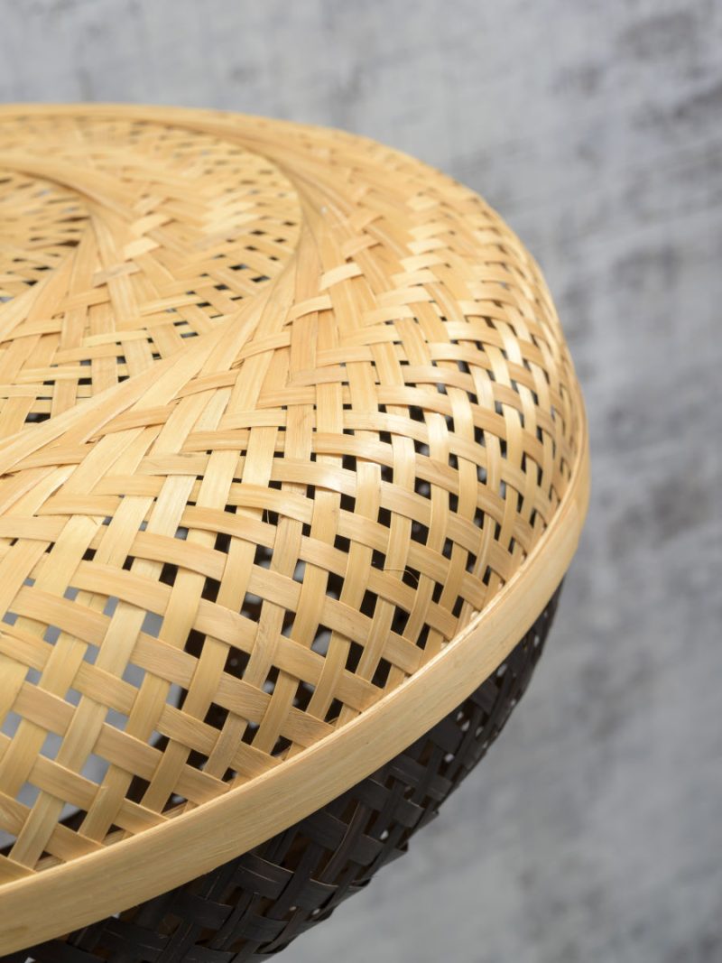 Naturel zwart bamboe bohemian vloerlamp GOOD&MOJO Palawan - Afbeelding 3