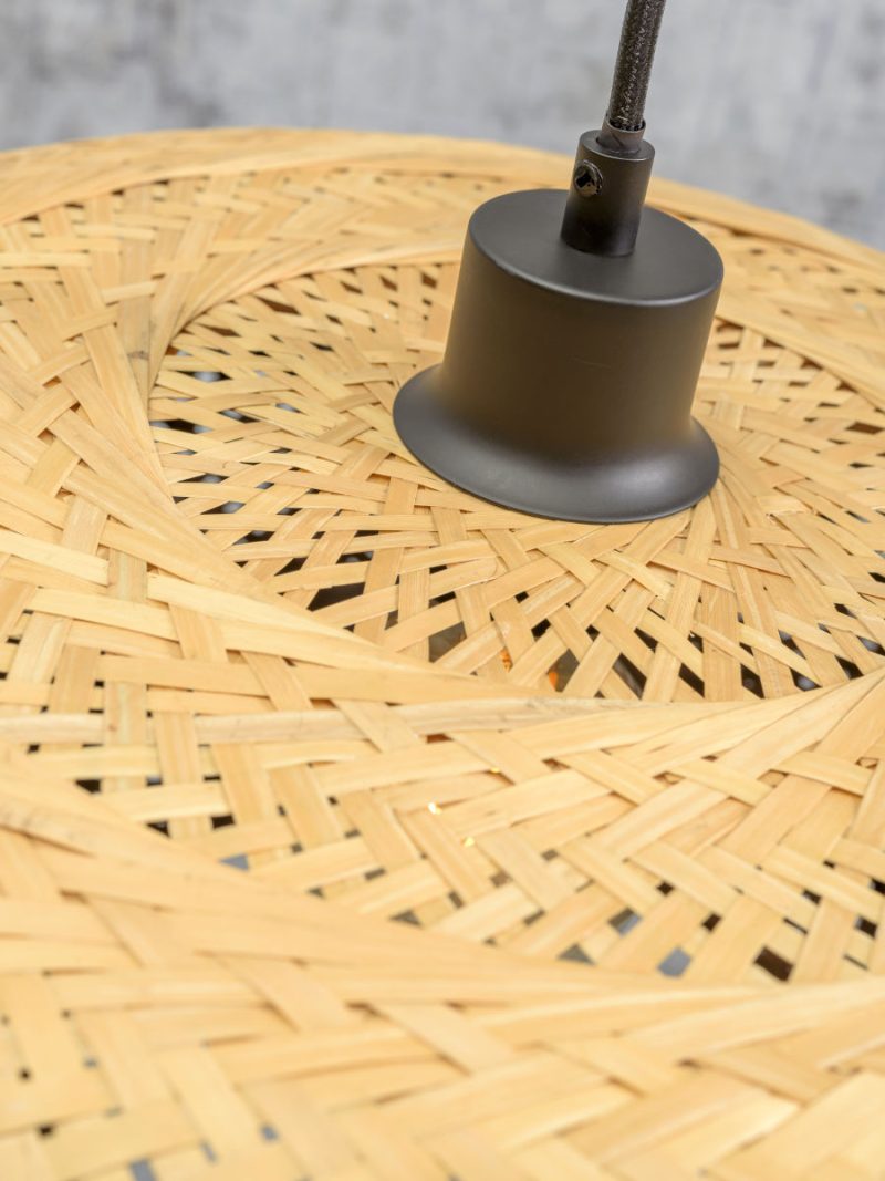 Naturel zwart bamboe vloerlamp bohemian GOOD&MOJO Palawan - Afbeelding 3