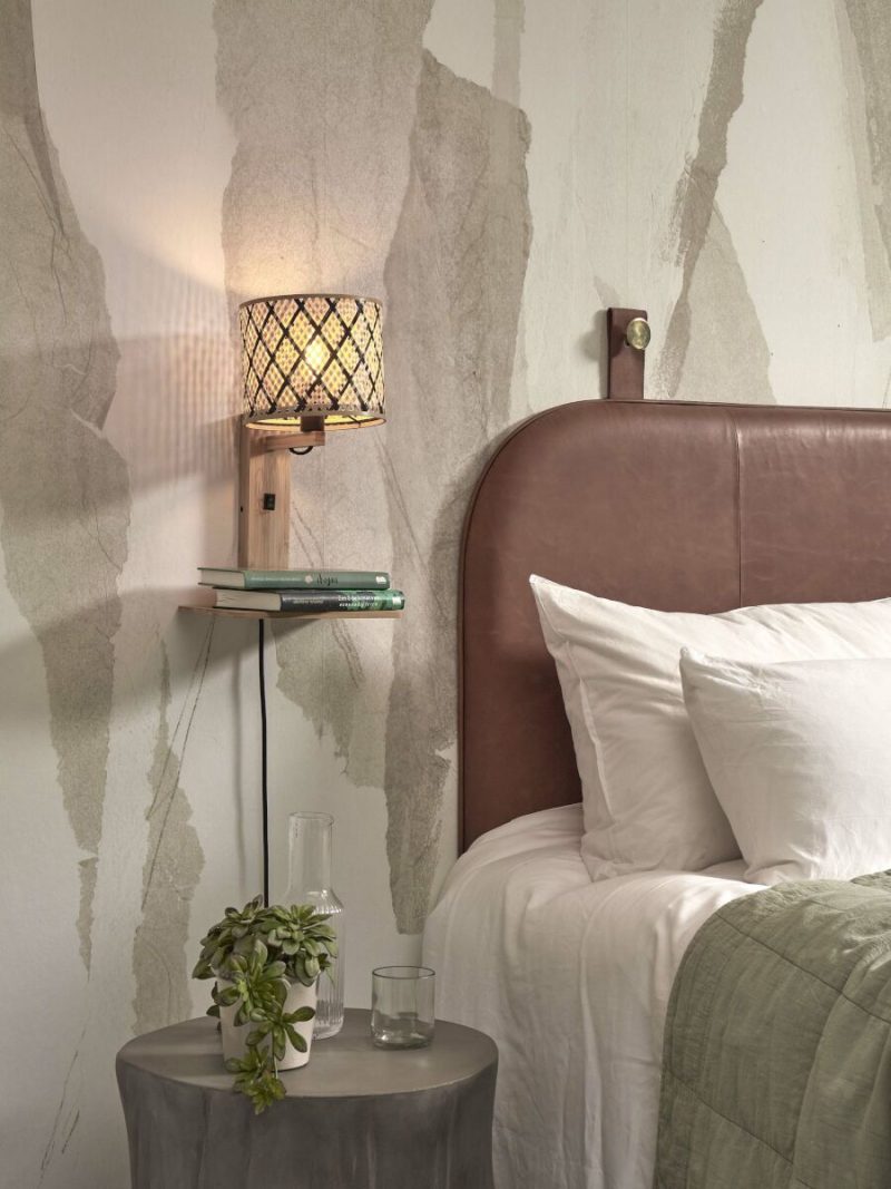 Naturel zwart bamboe wandlamp boheems GOOD&MOJO Java - Afbeelding 5