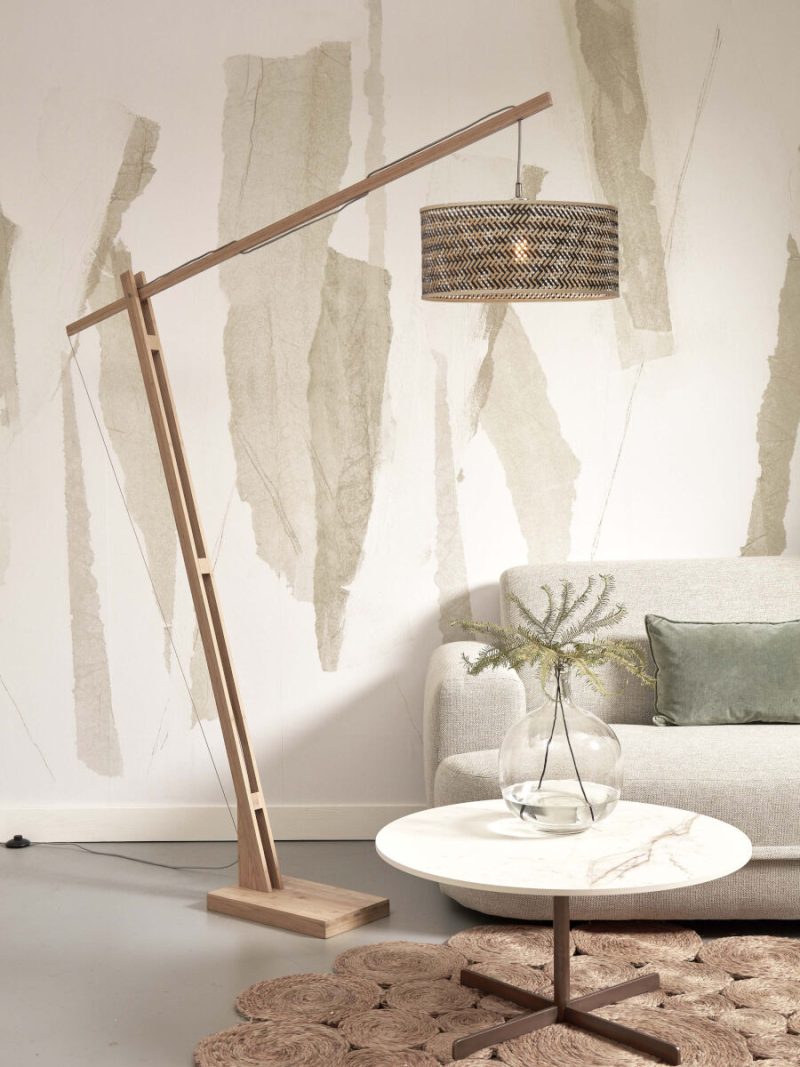 Naturel zwarte bamboe boheemse vloerlamp GOOD&MOJO Java - Afbeelding 2