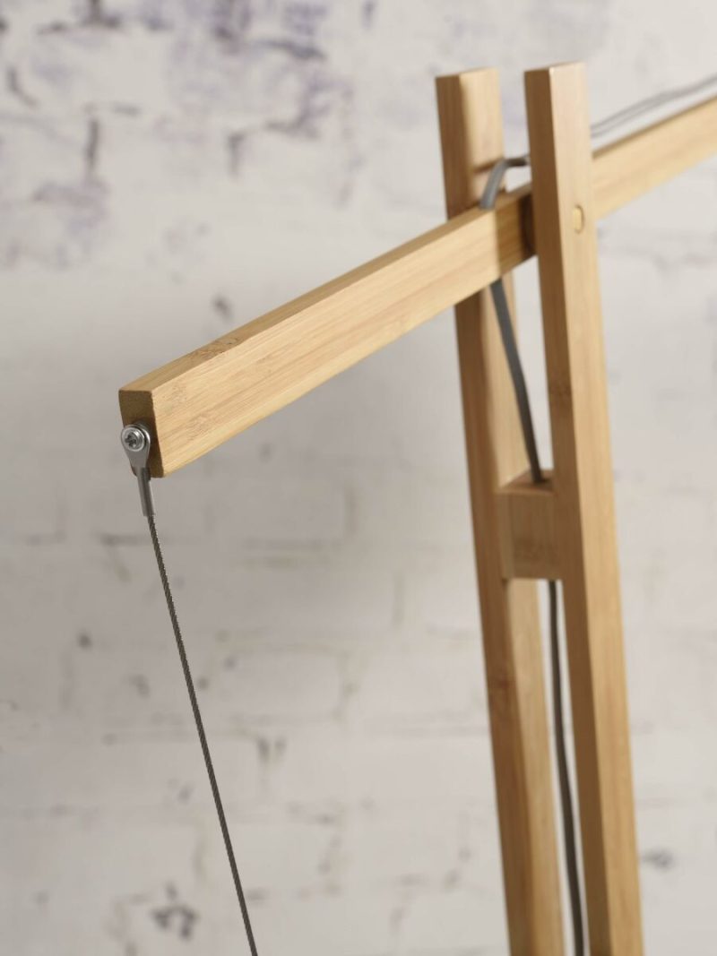 Naturel zwarte bamboe boheemse vloerlamp GOOD&MOJO Java - Afbeelding 11