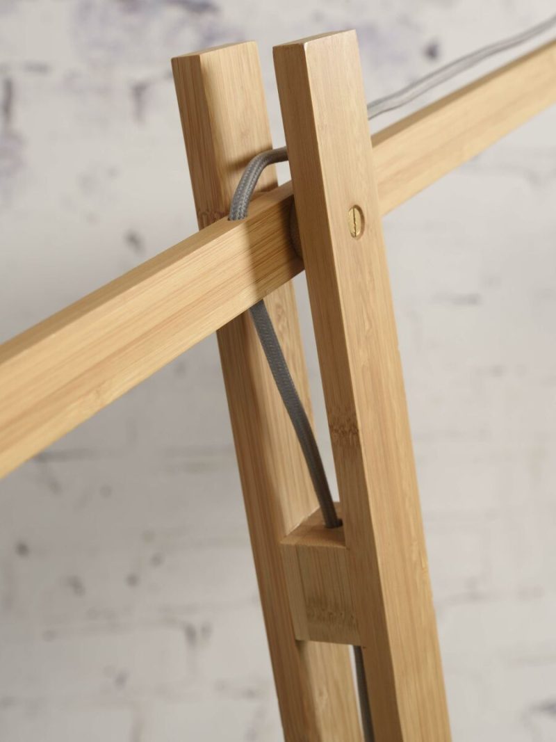 Naturel zwarte bamboe boheemse vloerlamp GOOD&MOJO Java - Afbeelding 12