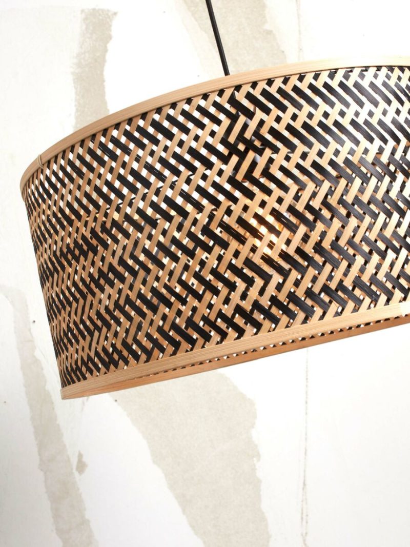 Naturel zwarte bamboe boheemse vloerlamp GOOD&MOJO Java - Afbeelding 6