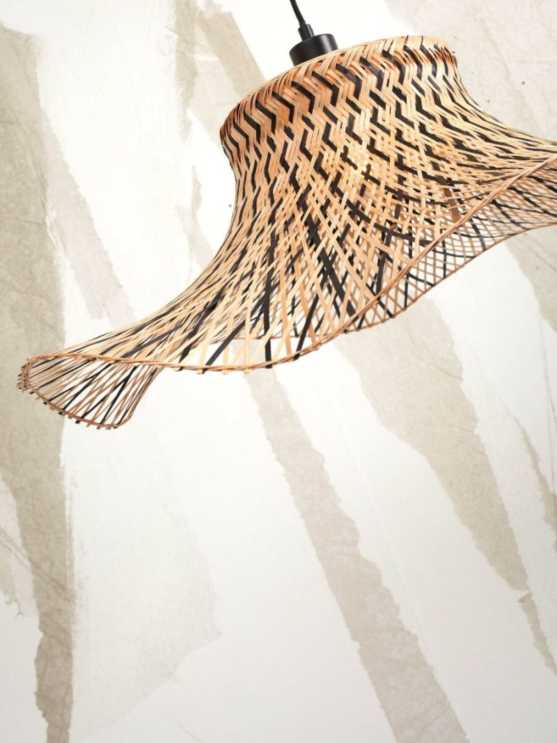 Naturel zwarte bamboe bohemian vloerlamp GOOD&MOJO Ibiza - Afbeelding 7