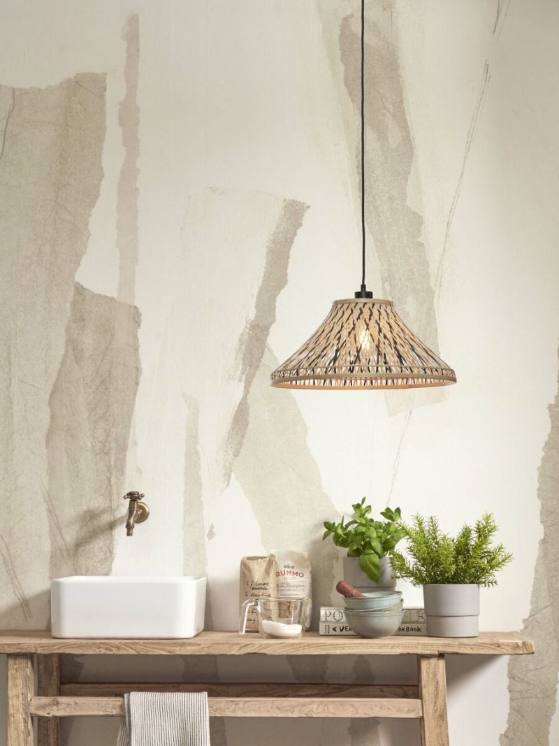 Naturel zwarte hanglamp bohemian bamboe metaal GOOD&MOJO Tahiti - Afbeelding 10