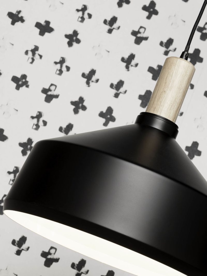 Naturel/zwarte hanglamp hout/metaal M It's About RoMi Melbourne - Afbeelding 3