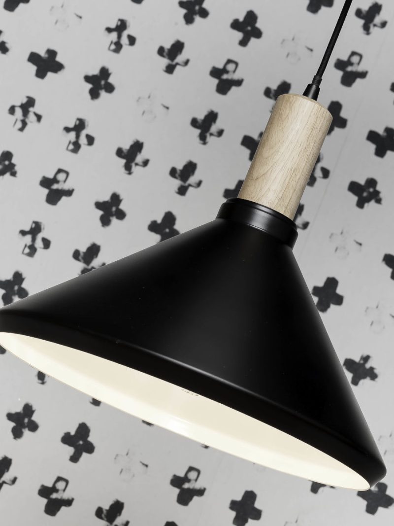 Naturel/zwarte hanglamp hout/metaal S It's About RoMi Melbourne - Afbeelding 3
