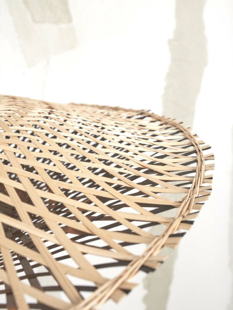 Naturel/zwarte schotelvorm bamboe hanglamp L GOOD&MOJO Kalimantan - Afbeelding 3
