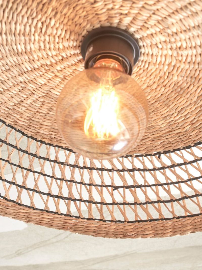Naturel/zwarte zeegras plafondlamp koepel GOOD&MOJO Pantanal - Afbeelding 3