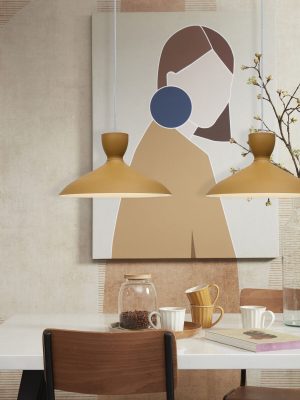 Oranje hanglamp