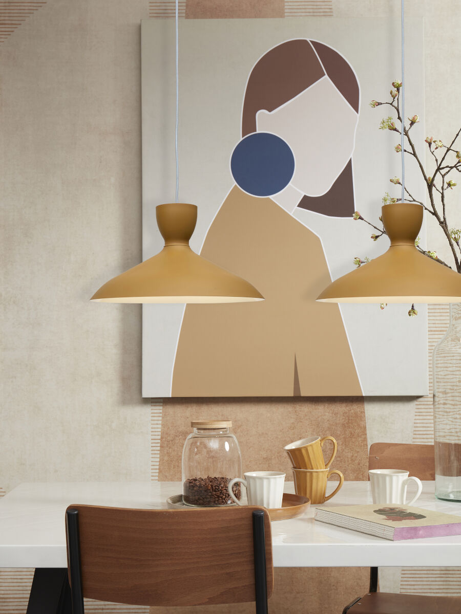 Oranje hanglamp