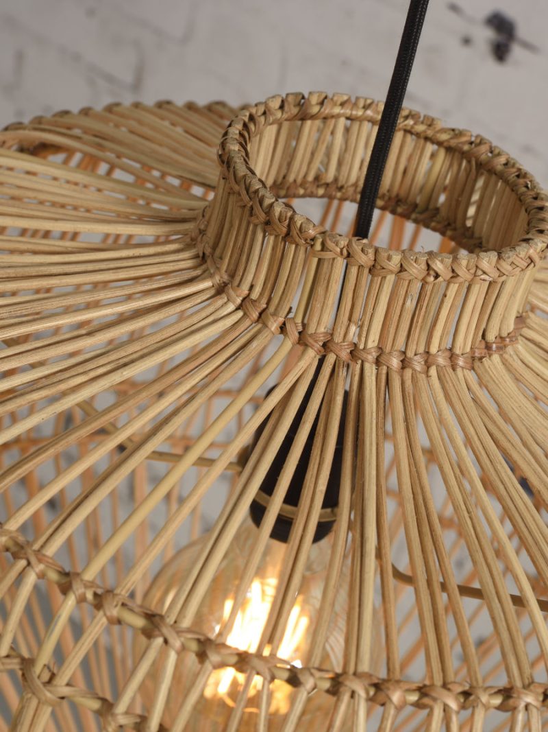 Organische hanglamp naturel rotan GOOD&MOJO Madagascar - Afbeelding 4