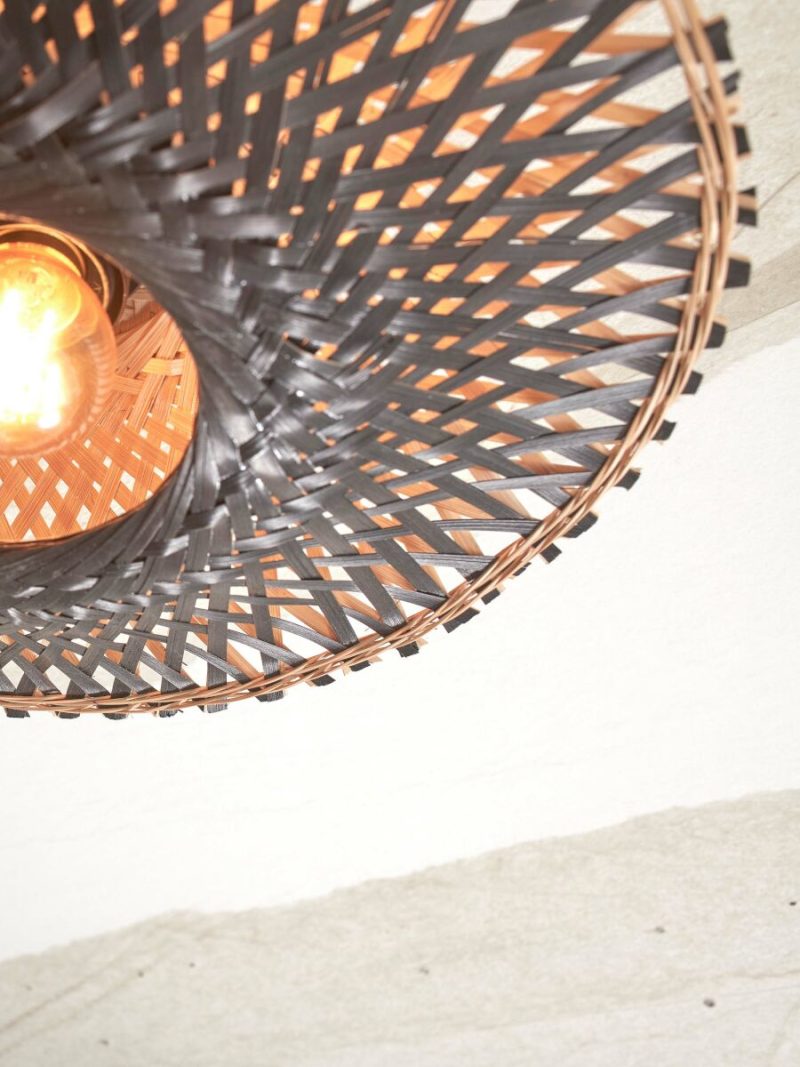 Plafondlamp ringvorm bamboe zwart XS GOOD&MOJO Kalimantan - Afbeelding 3