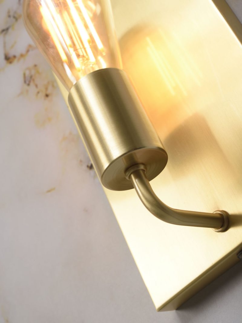 Rechthoekige minimalistische wandlamp goud It's About RoMi Madrid - Afbeelding 3