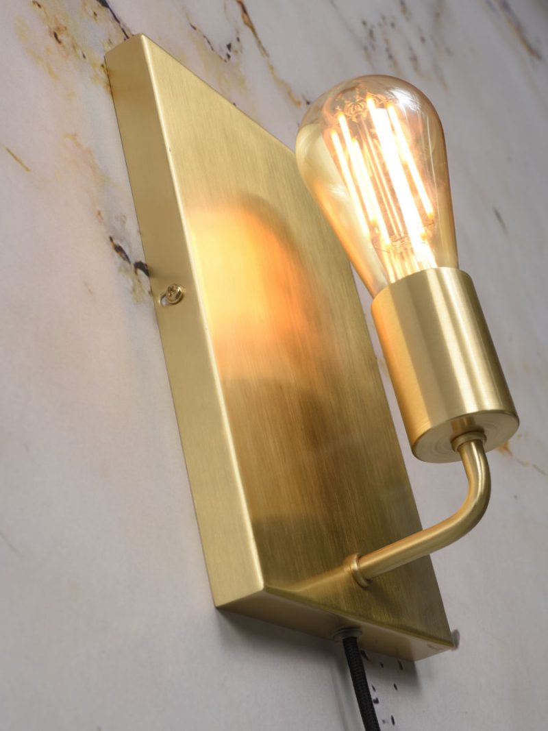 Rechthoekige minimalistische wandlamp goud It's About RoMi Madrid - Afbeelding 4